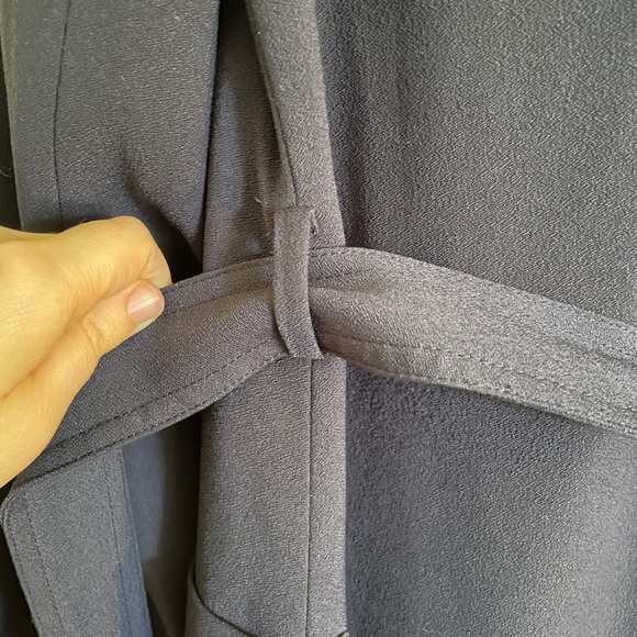 ASOS Women’s Navy Blue Trench Coat Size 4 - Picture 9 of 13